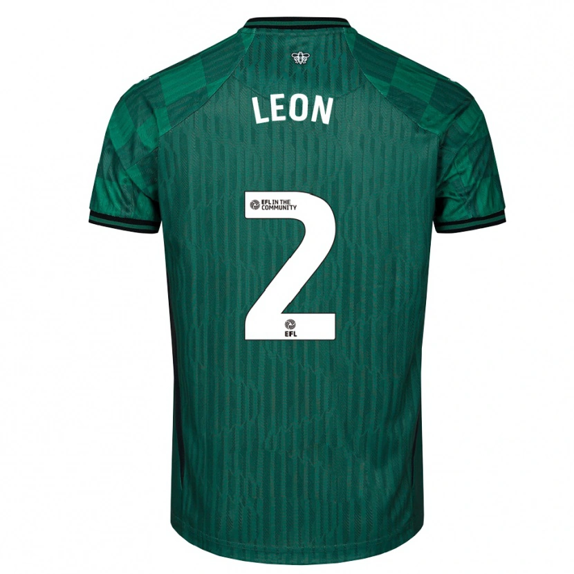 Danxen Damen Lucía León #2 Grün Schwarz Auswärtstrikot Trikot 2025/26 T-Shirt