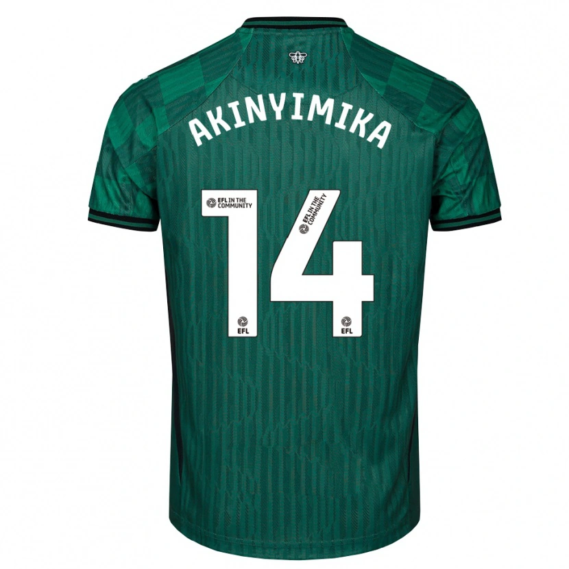 Danxen Damen Tobi Akinyimika #14 Grün Schwarz Auswärtstrikot Trikot 2025/26 T-Shirt