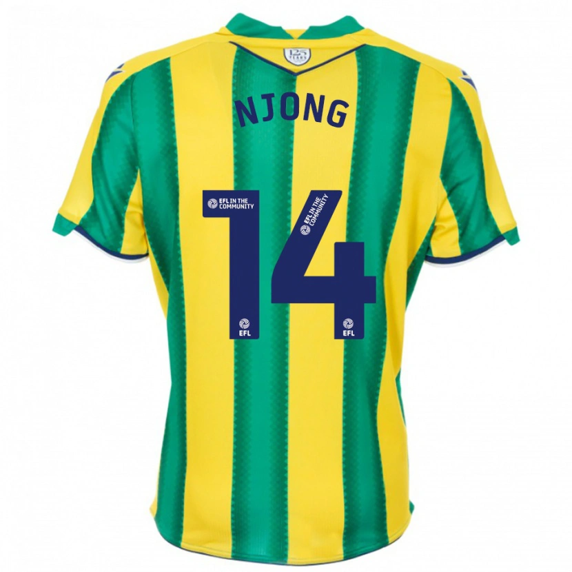 Danxen Damen Alessandro Njong #14 Gelb Grün Auswärtstrikot Trikot 2025/26 T-Shirt