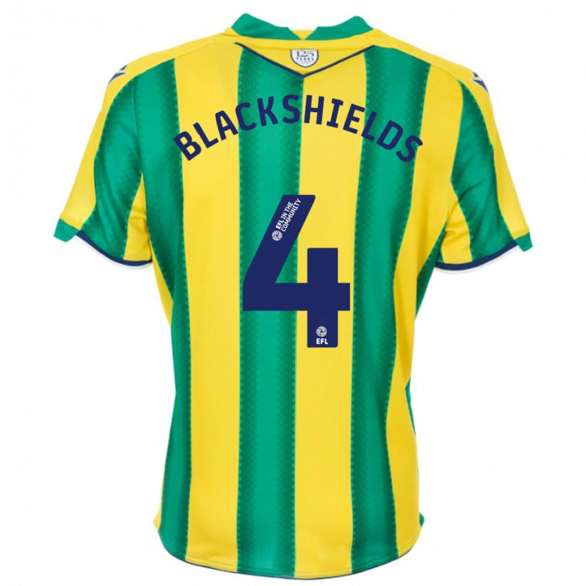 Danxen Damen Charlie Blackshields #4 Gelb Grün Auswärtstrikot Trikot 2025/26 T-Shirt