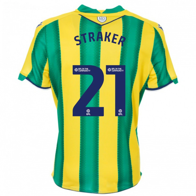 Danxen Damen Jannelle Straker #21 Gelb Grün Auswärtstrikot Trikot 2025/26 T-Shirt