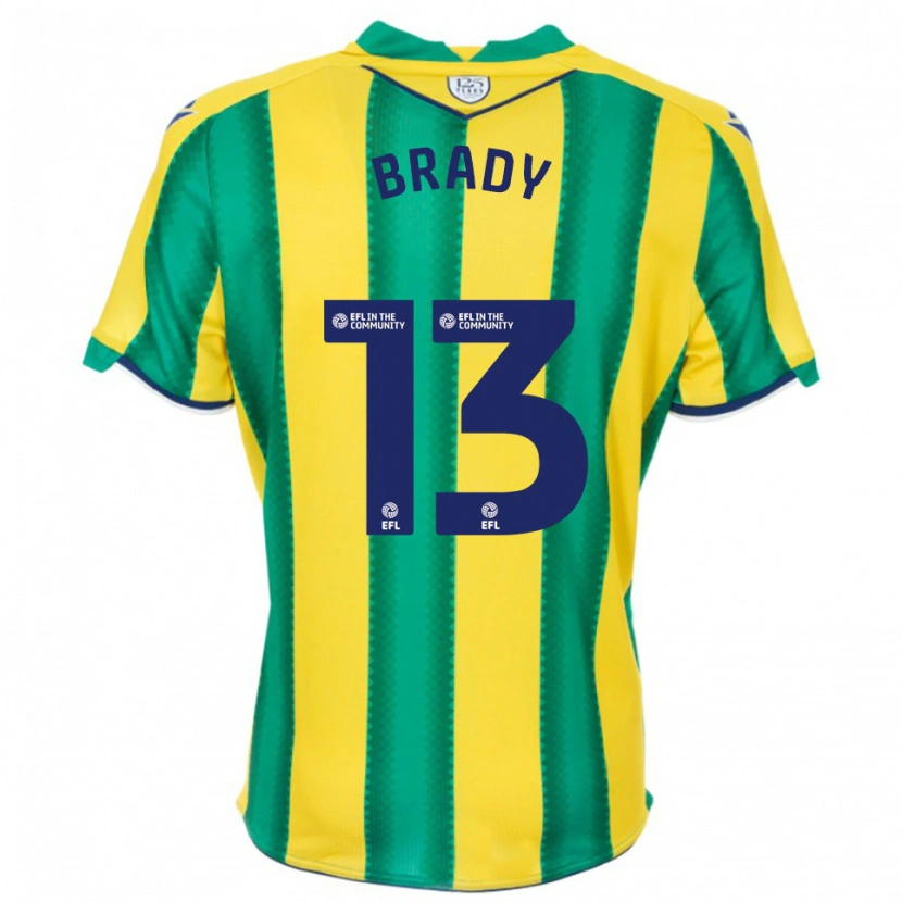 Danxen Damen Louis Brady #13 Gelb Grün Auswärtstrikot Trikot 2025/26 T-Shirt