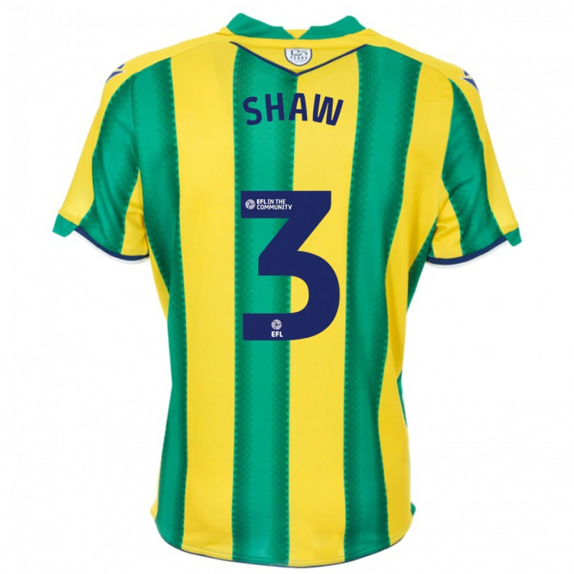Danxen Damen George Shaw #3 Gelb Grün Auswärtstrikot Trikot 2025/26 T-Shirt