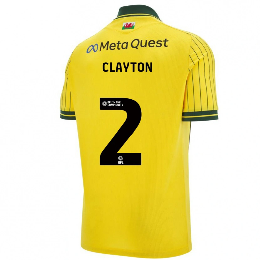 Danxen Damen Tommy Clayton #2 Gelb Grün Auswärtstrikot Trikot 2025/26 T-Shirt