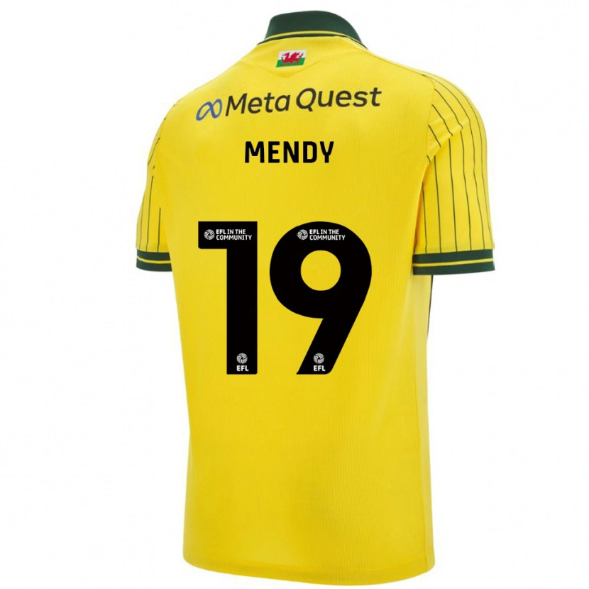 Danxen Damen Jacob Mendy #19 Gelb Grün Auswärtstrikot Trikot 2025/26 T-Shirt