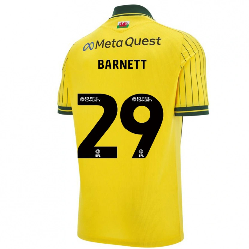Danxen Damen Ryan Barnett #29 Gelb Grün Auswärtstrikot Trikot 2025/26 T-Shirt