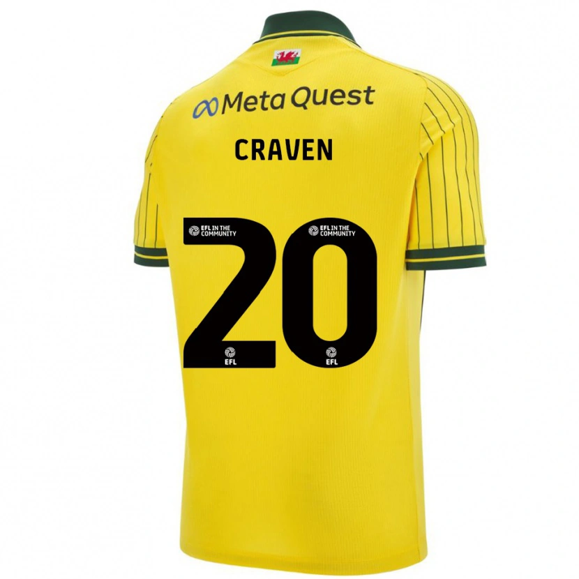 Danxen Damen Lizzie Craven #20 Gelb Grün Auswärtstrikot Trikot 2025/26 T-Shirt