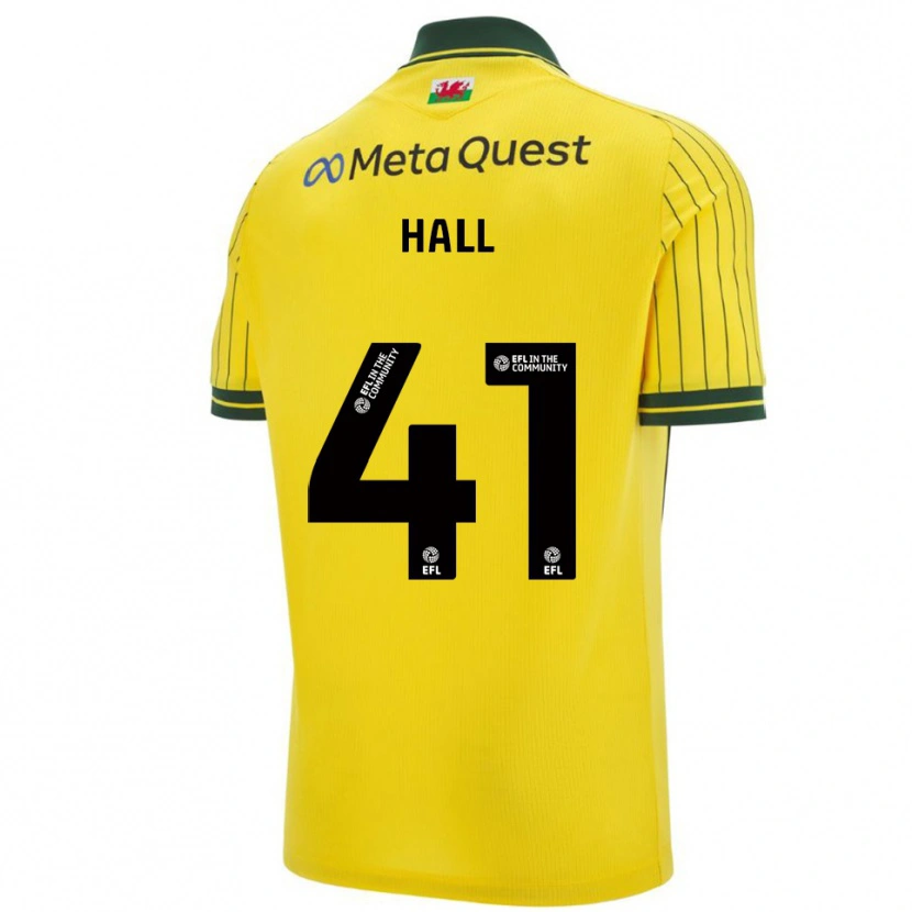 Danxen Damen Liam Hall #41 Gelb Grün Auswärtstrikot Trikot 2025/26 T-Shirt