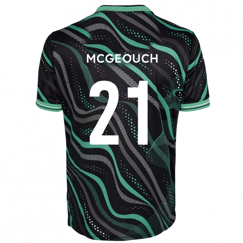 Danxen Damen Dylan Mcgeouch #21 Schwarz Grün Auswärtstrikot Trikot 2025/26 T-Shirt