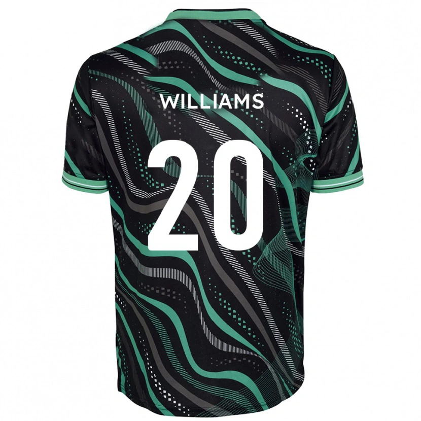 Danxen Damen Ben Williams #20 Schwarz Grün Auswärtstrikot Trikot 2025/26 T-Shirt