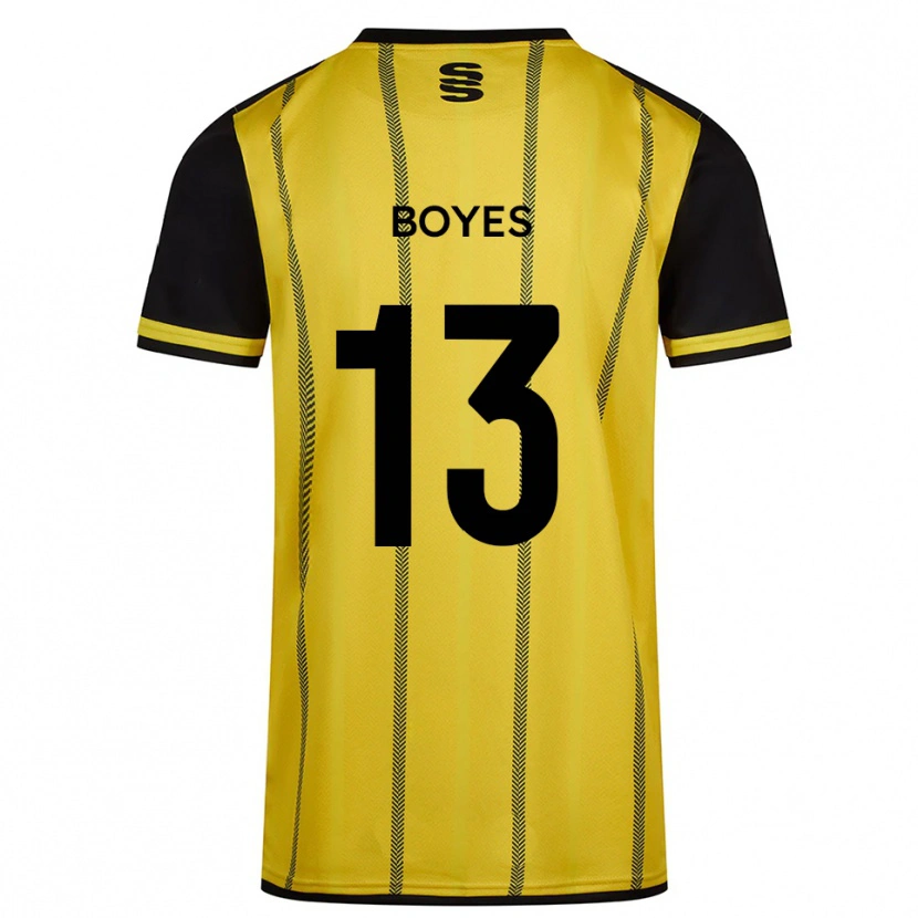 Danxen Damen Patrick Boyes #13 Gelb Schwarz Auswärtstrikot Trikot 2025/26 T-Shirt