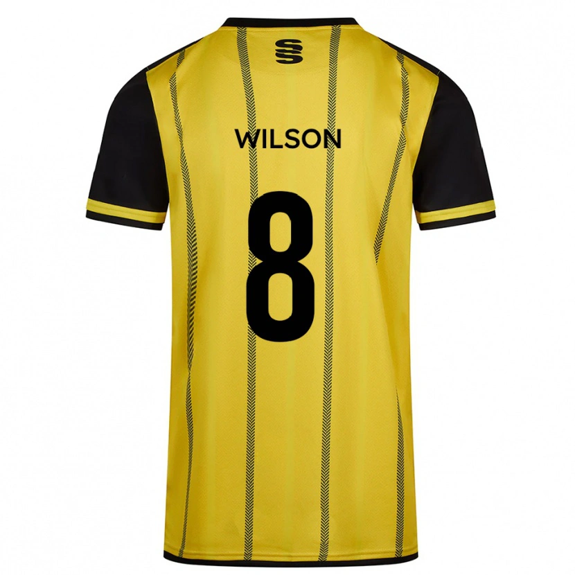 Danxen Damen George Wilson #8 Gelb Schwarz Auswärtstrikot Trikot 2025/26 T-Shirt