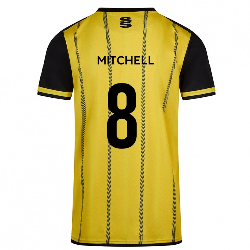Danxen Damen Ethan Mitchell #8 Gelb Schwarz Auswärtstrikot Trikot 2025/26 T-Shirt