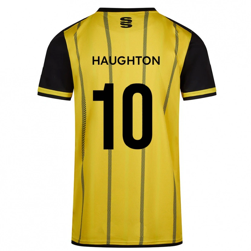 Danxen Damen Nick Haughton #10 Gelb Schwarz Auswärtstrikot Trikot 2025/26 T-Shirt