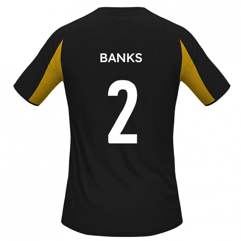 Danxen Damen Lewis Banks #2 Schwarz Gelb Auswärtstrikot Trikot 2025/26 T-Shirt