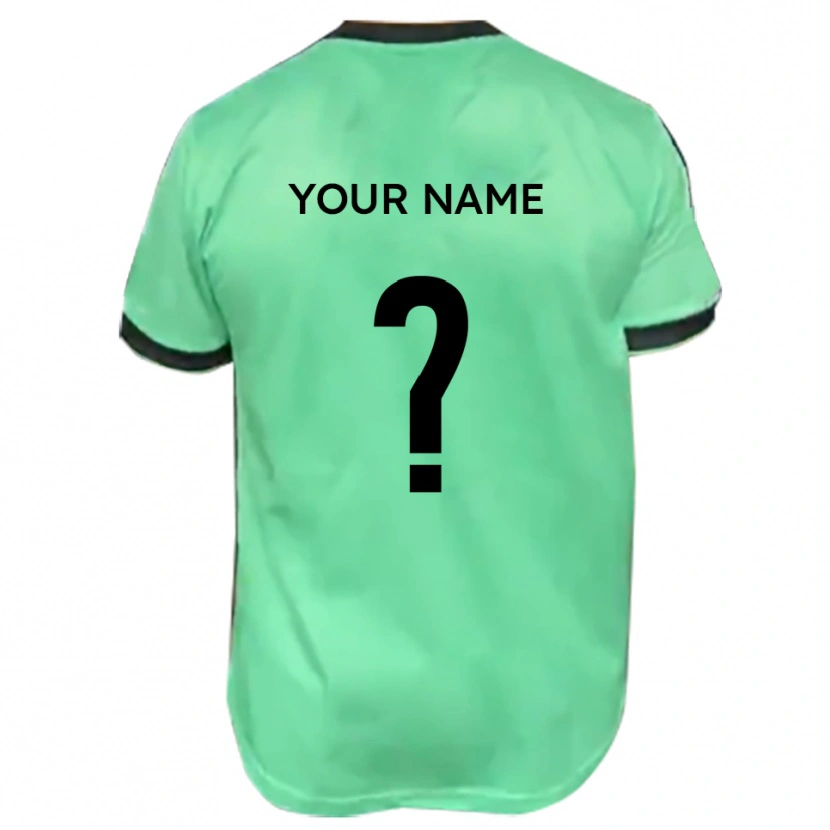 Danxen Damen Ihren Namen #0 Türkis Schwarz Auswärtstrikot Trikot 2025/26 T-Shirt