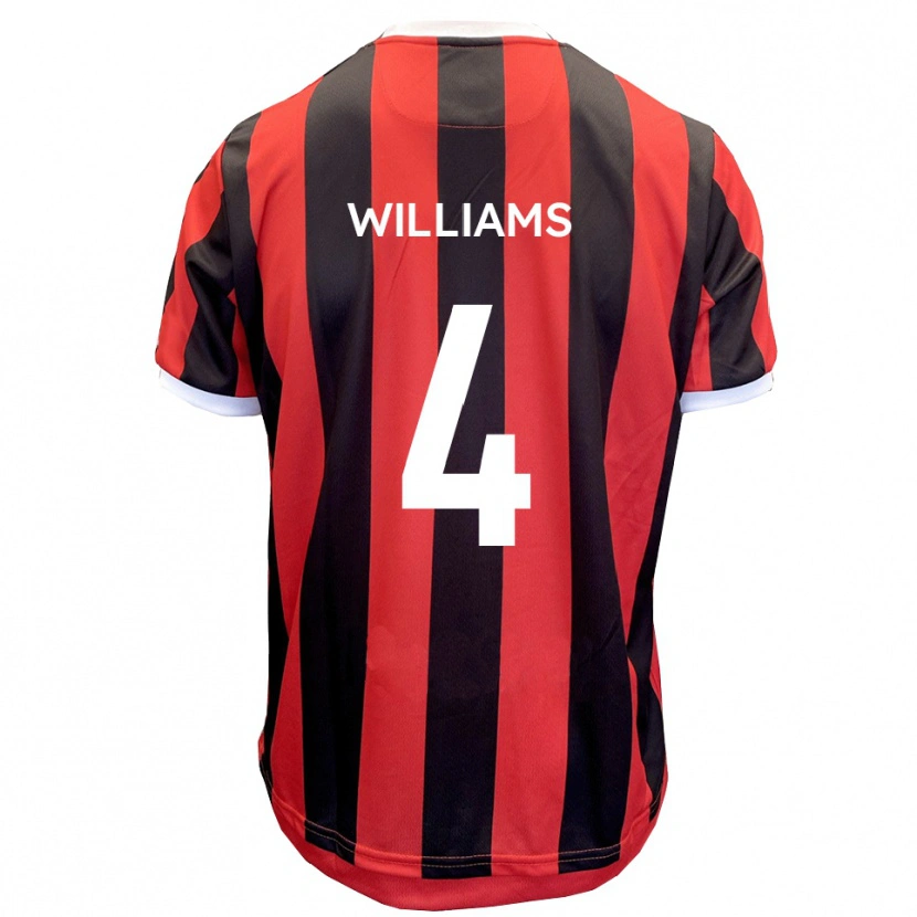 Danxen Damen Morgan Williams #4 Rot Schwarz Auswärtstrikot Trikot 2025/26 T-Shirt