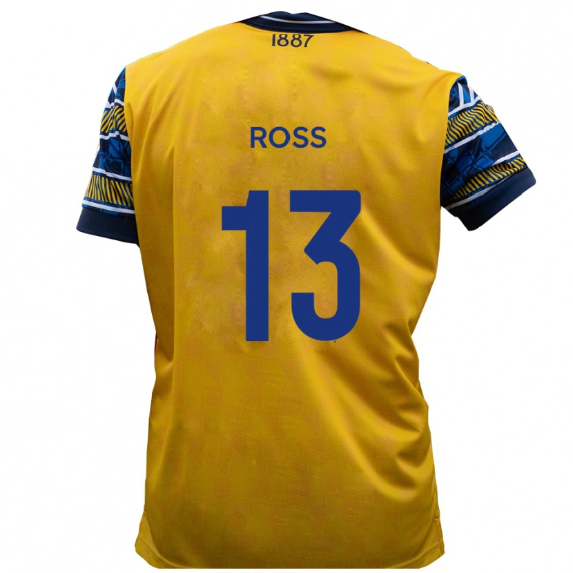 Danxen Damen Craig Ross #13 Gelb Schwarz Auswärtstrikot Trikot 2025/26 T-Shirt