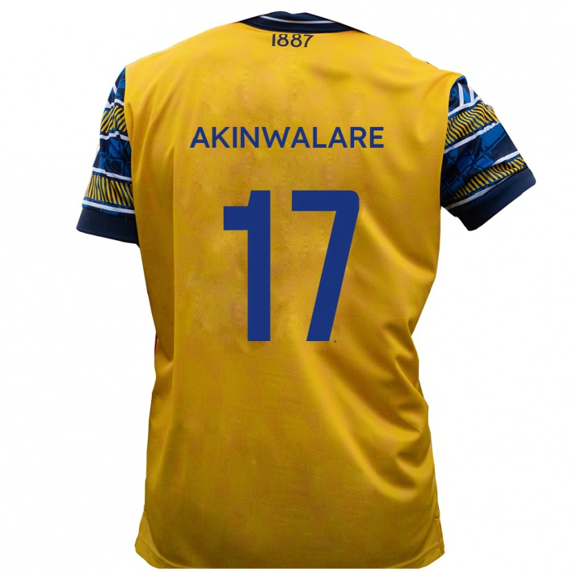 Danxen Damen Seyi Akinwalare #17 Gelb Schwarz Auswärtstrikot Trikot 2025/26 T-Shirt