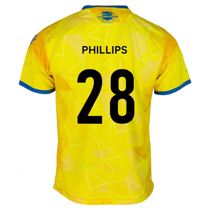 Danxen Damen Declan Phillips #28 Gelb Blau Auswärtstrikot Trikot 2025/26 T-Shirt