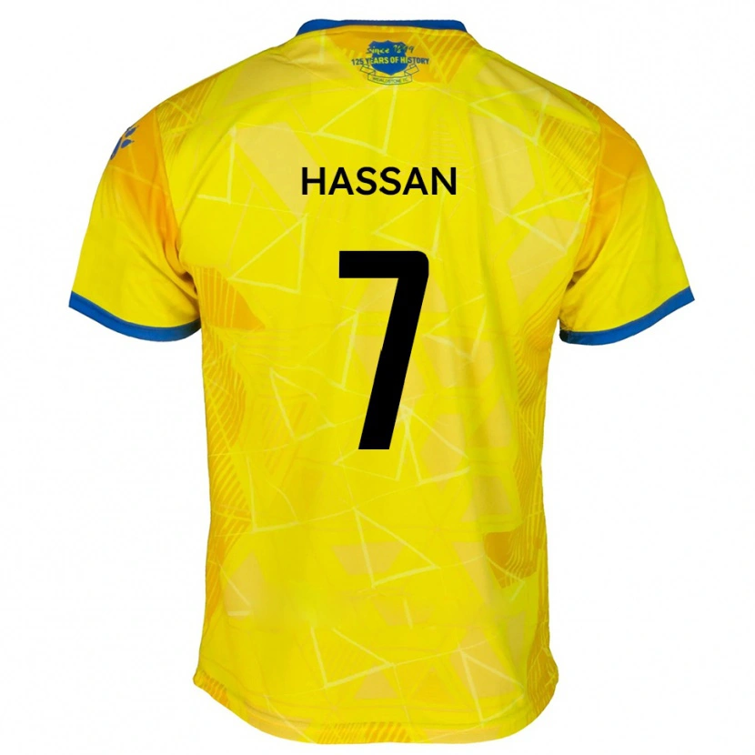 Danxen Damen Sakariya Hassan #7 Gelb Blau Auswärtstrikot Trikot 2025/26 T-Shirt