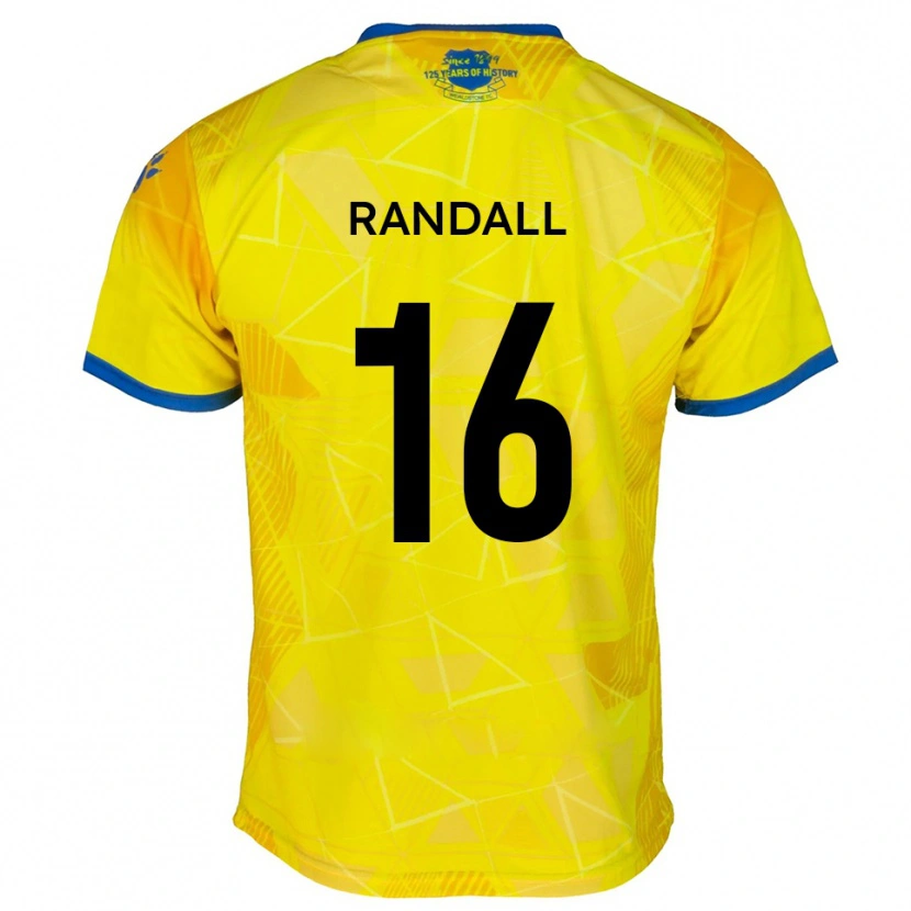 Danxen Damen Will Randall #16 Gelb Blau Auswärtstrikot Trikot 2025/26 T-Shirt