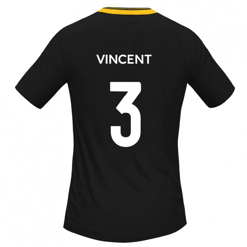 Danxen Damen Liam Vincent #3 Schwarz Gelb Auswärtstrikot Trikot 2025/26 T-Shirt