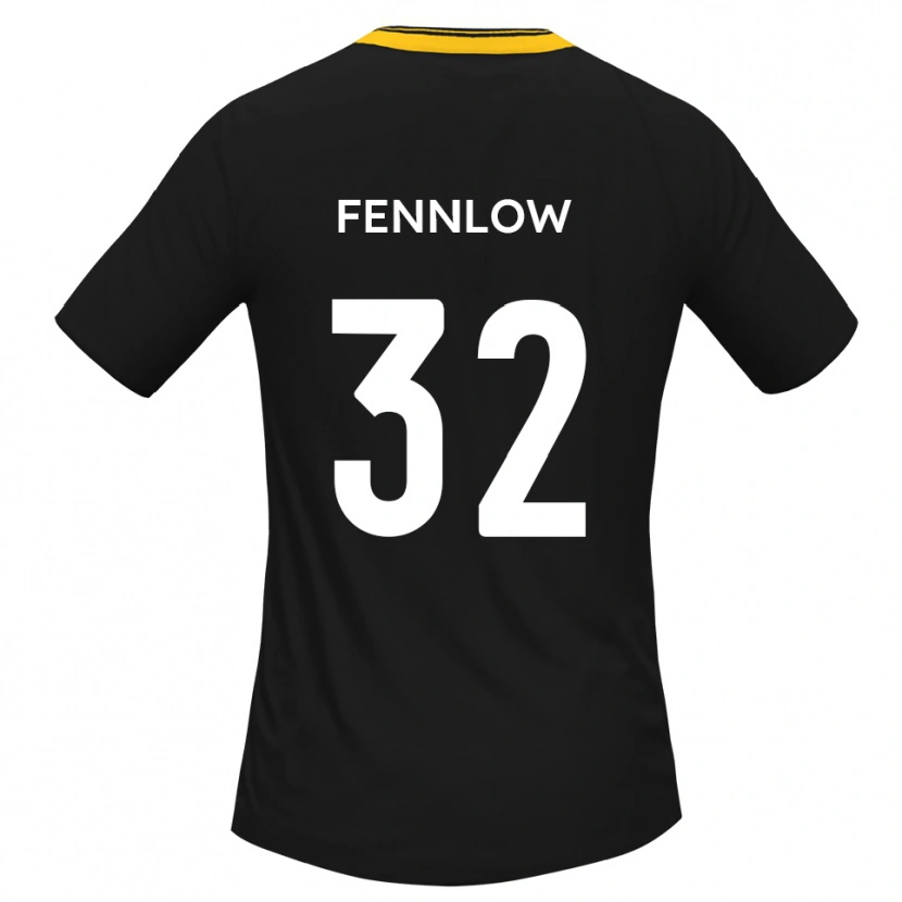 Danxen Damen James Fennlow #32 Schwarz Gelb Auswärtstrikot Trikot 2025/26 T-Shirt