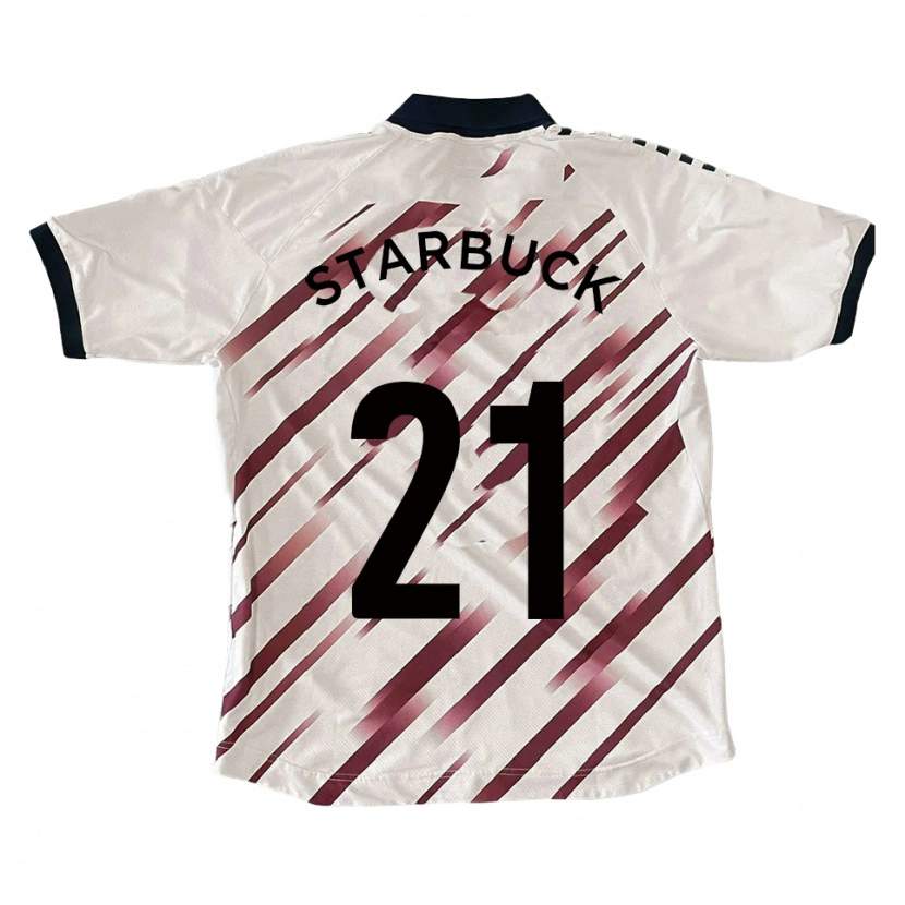 Danxen Damen Joe Starbuck #21 Weiß Rot Auswärtstrikot Trikot 2025/26 T-Shirt