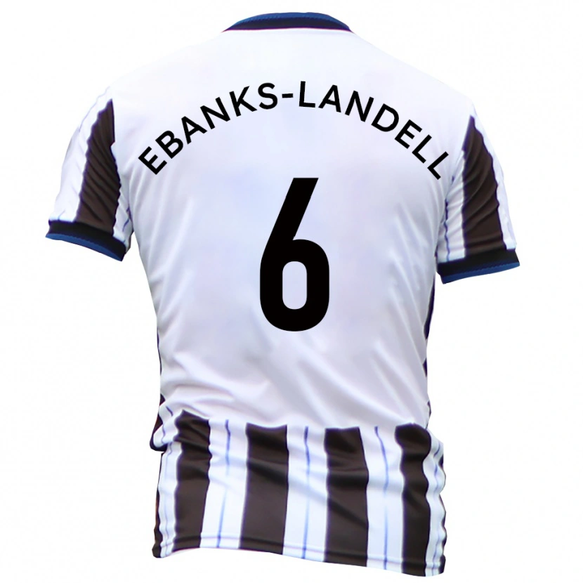 Danxen Damen Ethan Ebanks-Landell #6 Weiß Schwarz Auswärtstrikot Trikot 2025/26 T-Shirt