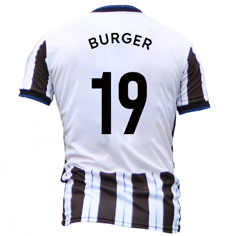 Danxen Damen Jake Burger #19 Weiß Schwarz Auswärtstrikot Trikot 2025/26 T-Shirt