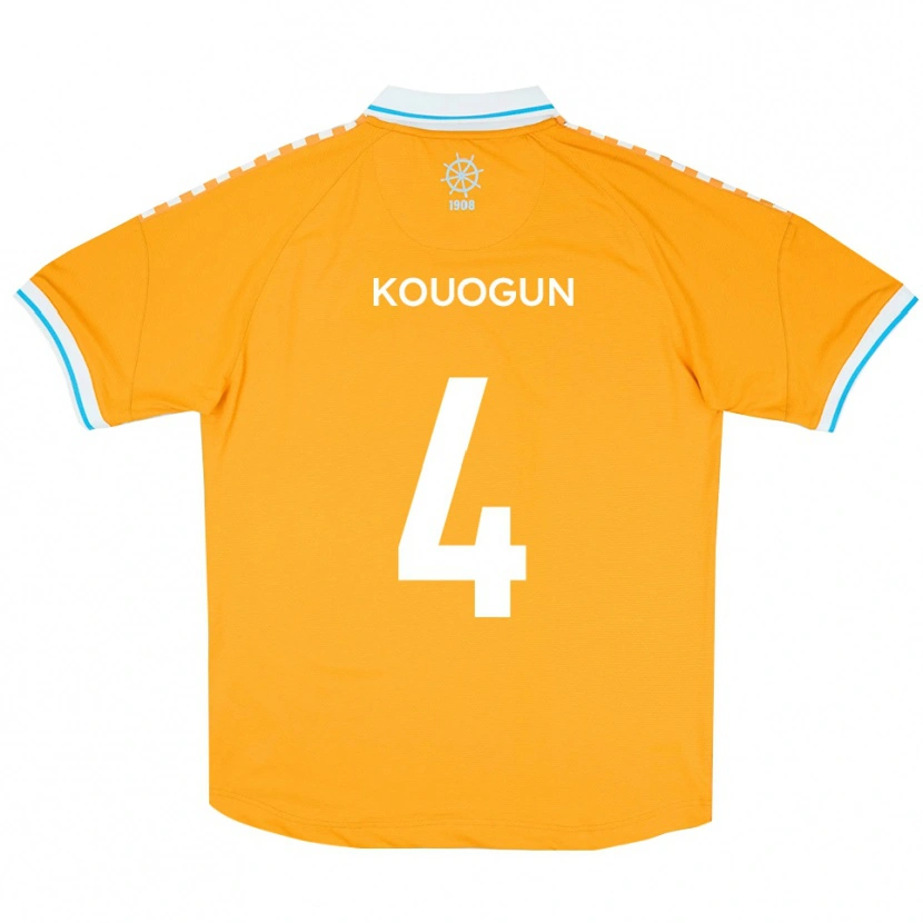 Danxen Damen Maxim Kouogun #4 Gelb Blau Auswärtstrikot Trikot 2025/26 T-Shirt