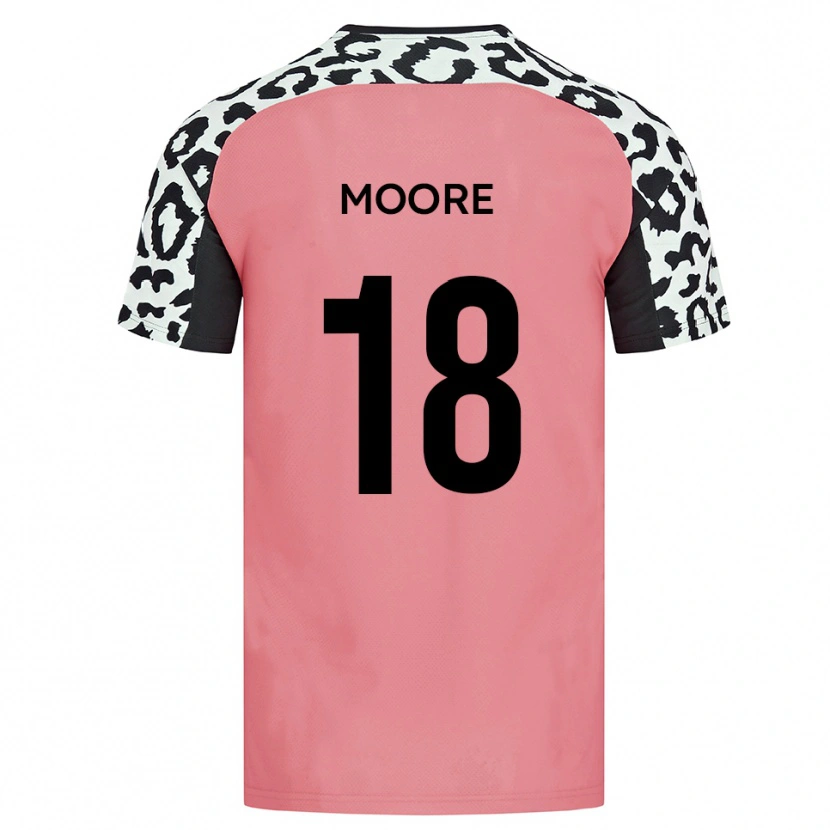 Danxen Damen Isaac Moore #18 Pink Schwarz Auswärtstrikot Trikot 2025/26 T-Shirt