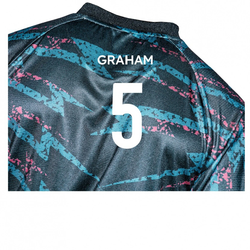 Danxen Damen Sam Graham #5 Schwarz Marine Auswärtstrikot Trikot 2025/26 T-Shirt