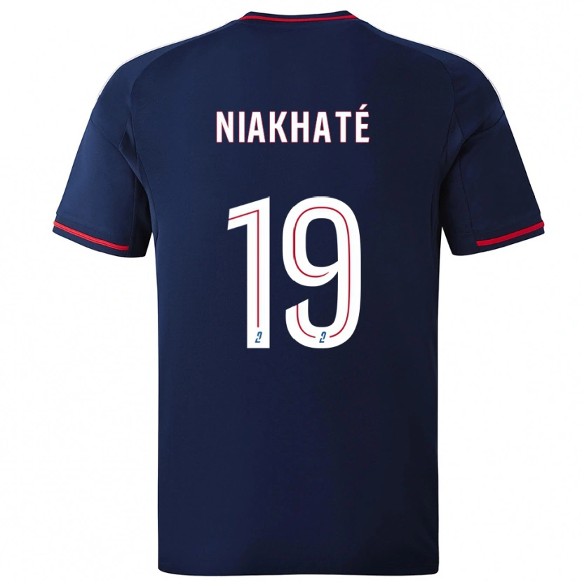 Danxen Damen Moussa Niakhaté #19 Marine Rot Auswärtstrikot Trikot 2025/26 T-Shirt