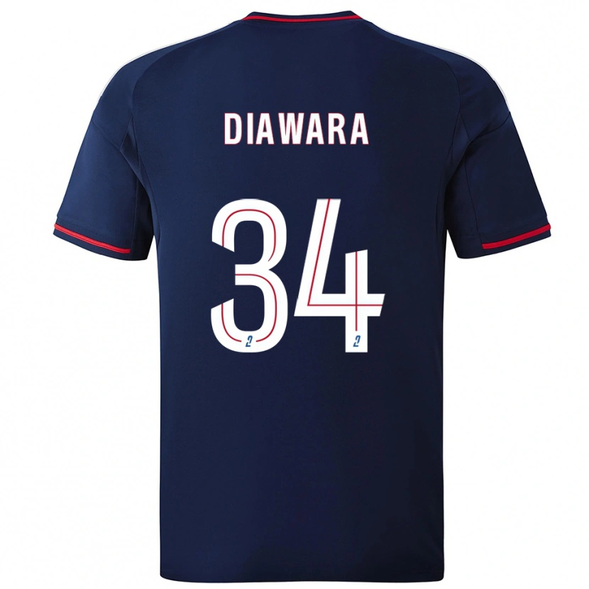 Danxen Damen Mahamadou Diawara #34 Marine Rot Auswärtstrikot Trikot 2025/26 T-Shirt