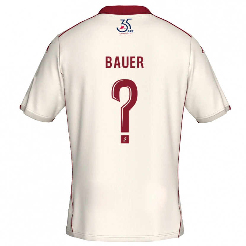 Danxen Damen Hugo Bauer #0 Weiß Burgunder Auswärtstrikot Trikot 2025/26 T-Shirt