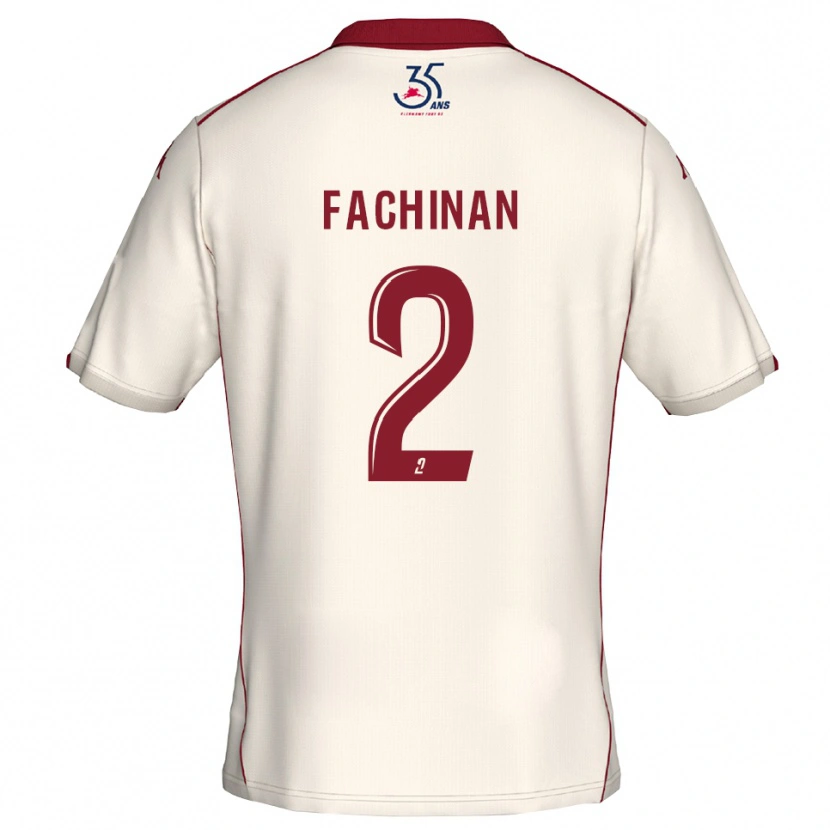 Danxen Damen Léa Fachinan #2 Weiß Burgunder Auswärtstrikot Trikot 2025/26 T-Shirt