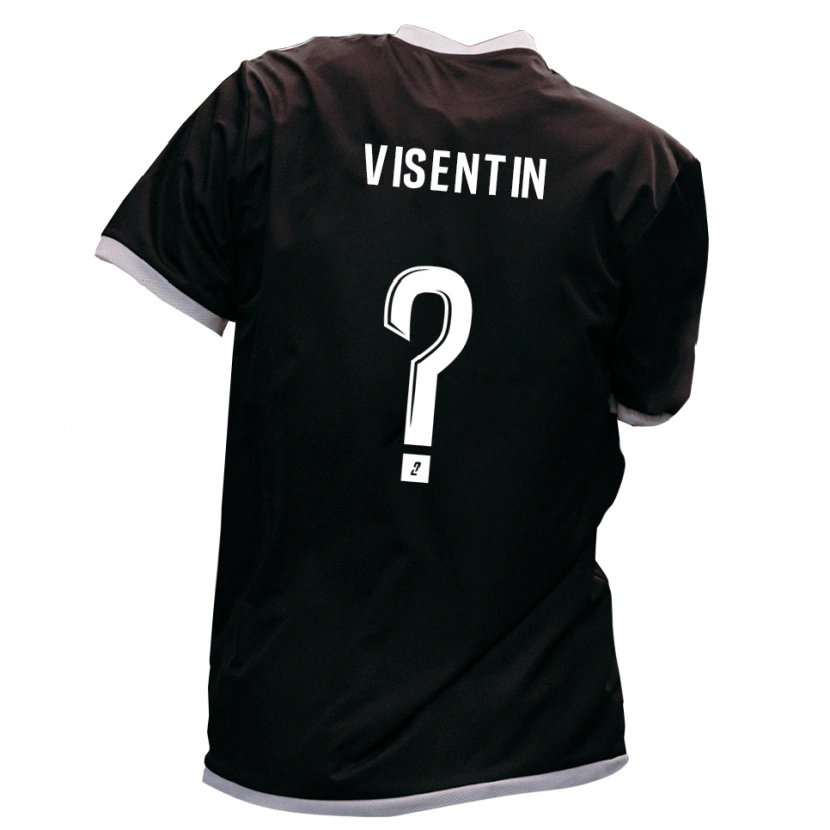 Danxen Damen Joao Visentin #0 Schwarz Gold Auswärtstrikot Trikot 2025/26 T-Shirt