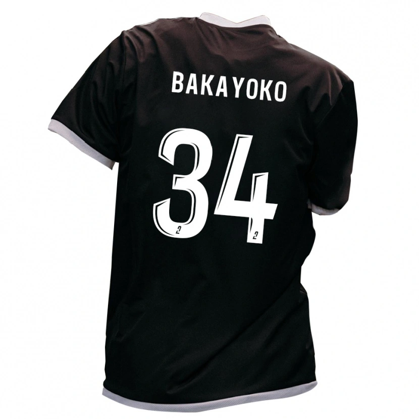 Danxen Damen Siaka Bakayoko #34 Schwarz Gold Auswärtstrikot Trikot 2025/26 T-Shirt