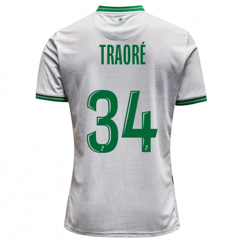 Danxen Damen Lassana Traoré #34 Weiß Grün Auswärtstrikot Trikot 2025/26 T-Shirt