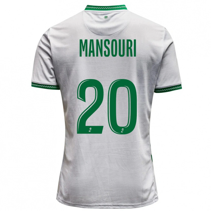 Danxen Damen Ilyes Mansouri #20 Weiß Grün Auswärtstrikot Trikot 2025/26 T-Shirt