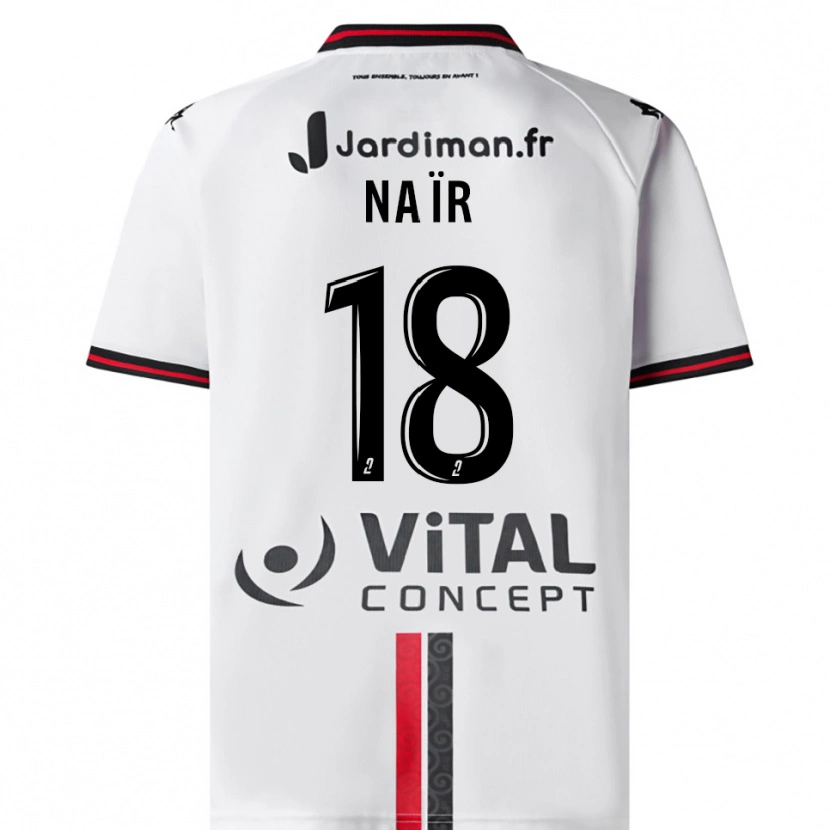 Danxen Damen Sohaib Naïr #18 Weiß Rot Auswärtstrikot Trikot 2025/26 T-Shirt