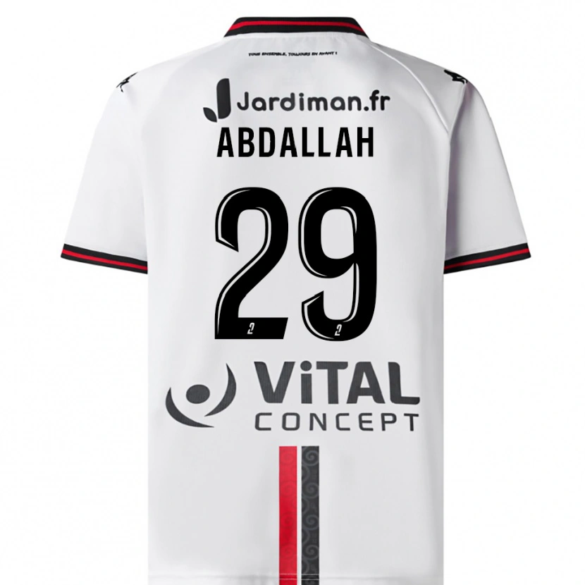 Danxen Damen Akim Abdallah #29 Weiß Rot Auswärtstrikot Trikot 2025/26 T-Shirt