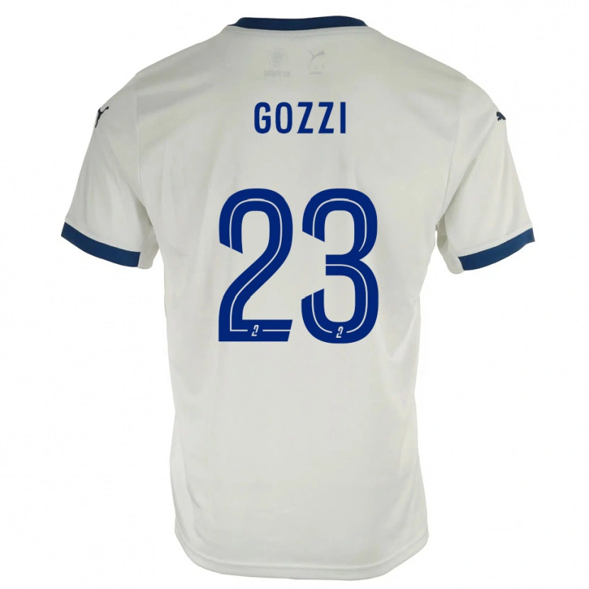 Danxen Damen Paolo Gozzi #23 Weiß Blau Auswärtstrikot Trikot 2025/26 T-Shirt