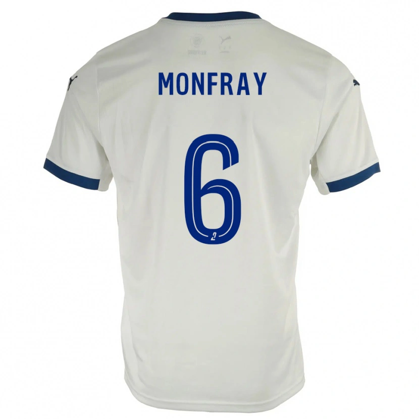 Danxen Damen Adrien Monfray #6 Weiß Blau Auswärtstrikot Trikot 2025/26 T-Shirt
