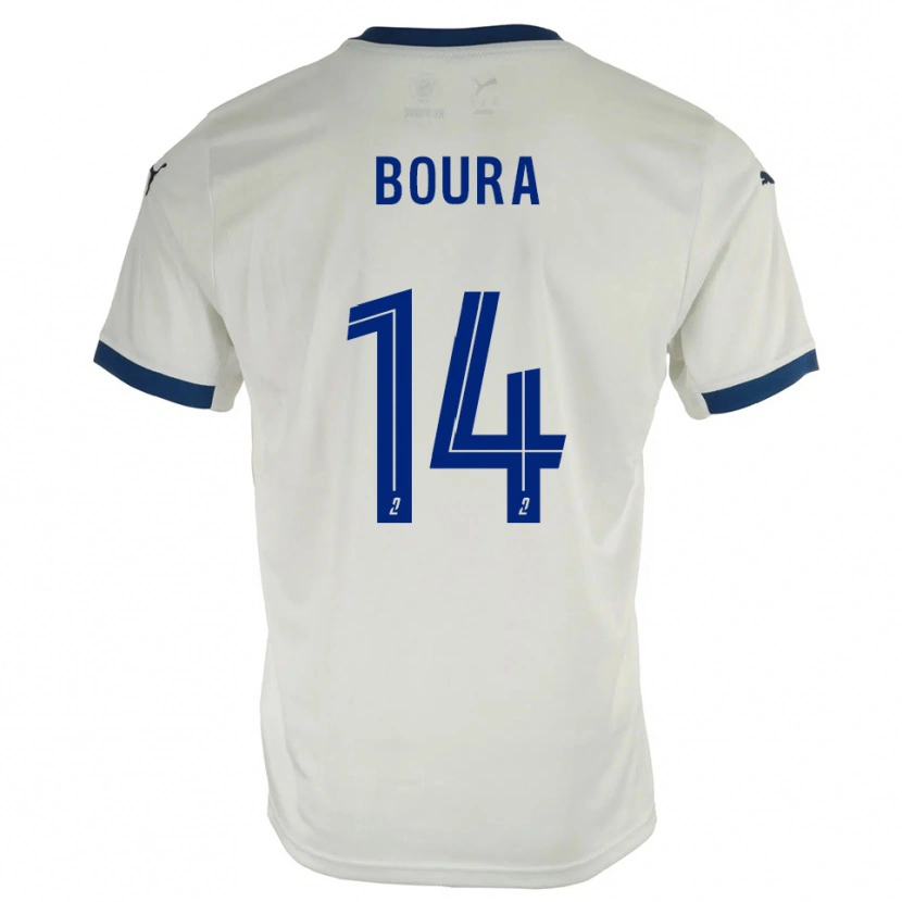 Danxen Damen Ismaël Boura #14 Weiß Blau Auswärtstrikot Trikot 2025/26 T-Shirt