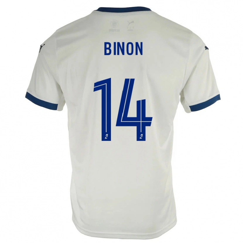 Danxen Damen Théo Binon #14 Weiß Blau Auswärtstrikot Trikot 2025/26 T-Shirt