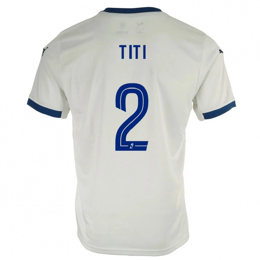 Danxen Damen Yvann Titi #2 Weiß Blau Auswärtstrikot Trikot 2025/26 T-Shirt