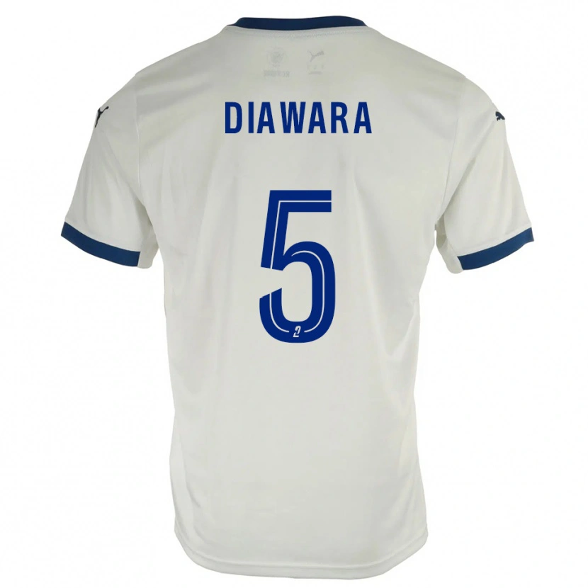 Danxen Damen Sankhoun Diawara #5 Weiß Blau Auswärtstrikot Trikot 2025/26 T-Shirt